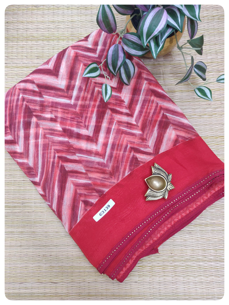 Designer Synthetic Saree #C3139