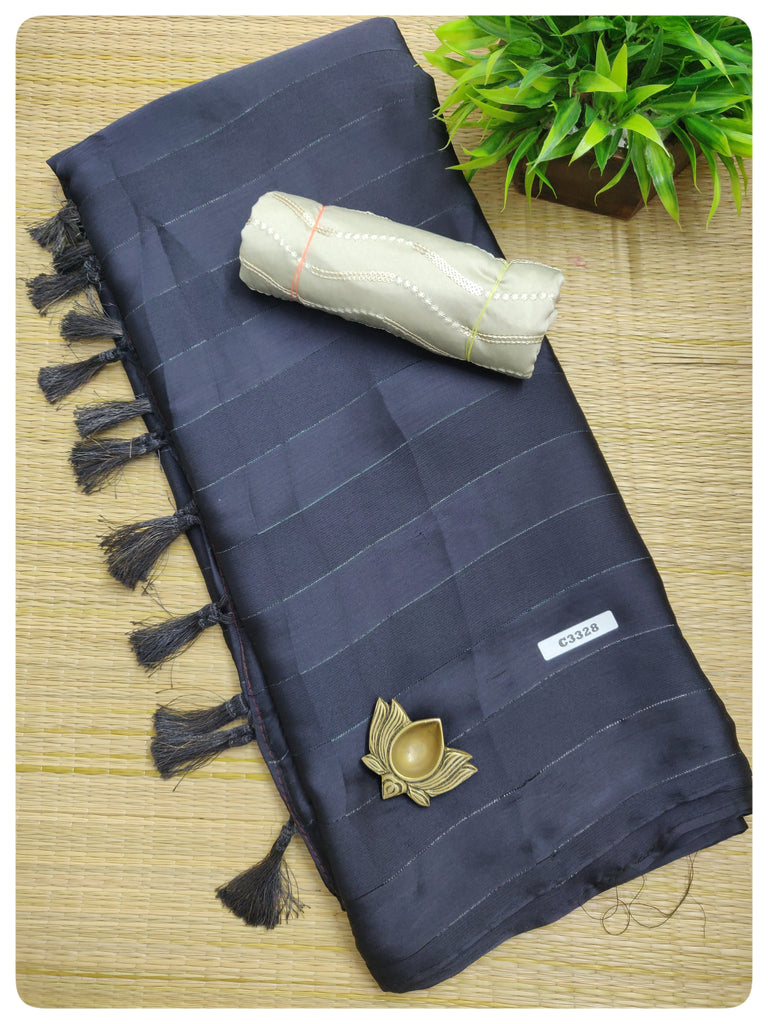 Satin Saree #C3328