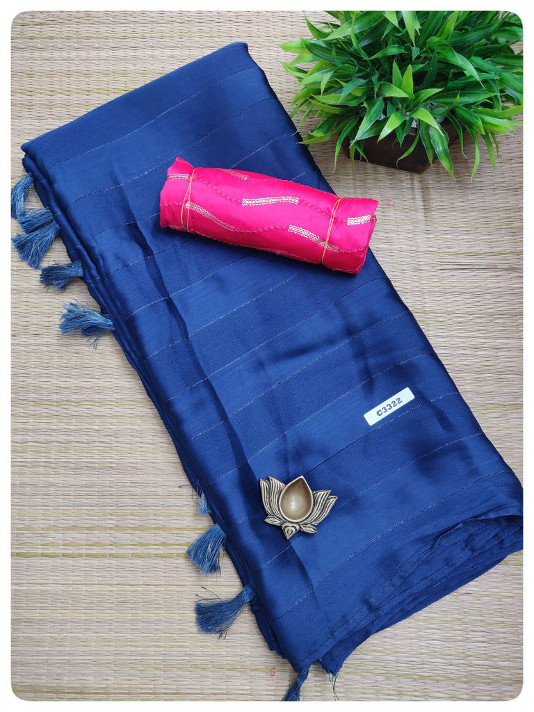 Satin Saree #C3322