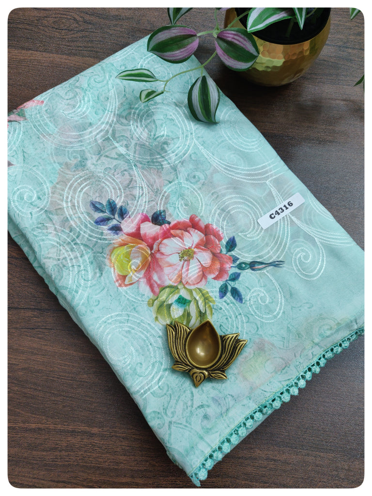Designer Synthetic Saree #C4316