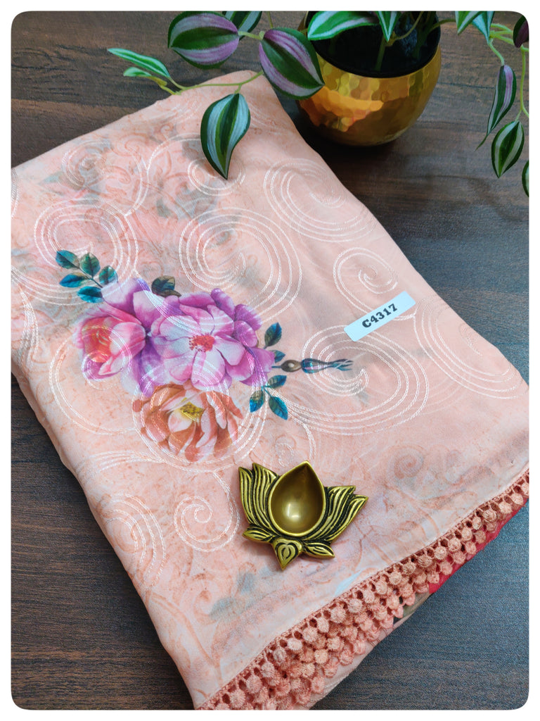 Designer Synthetic Saree #C4317