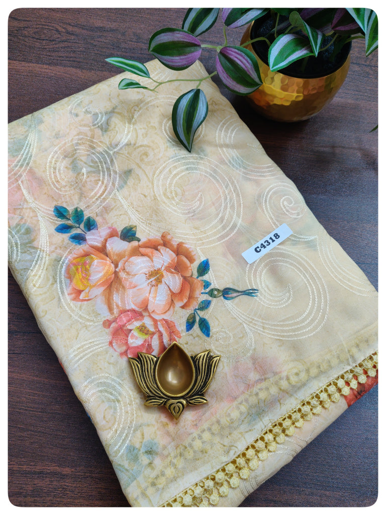Designer Synthetic Saree #C4318