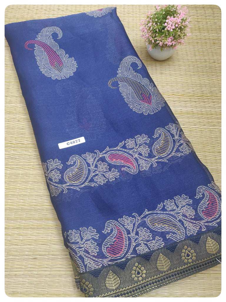 Mass Crepe Sarees #C4877