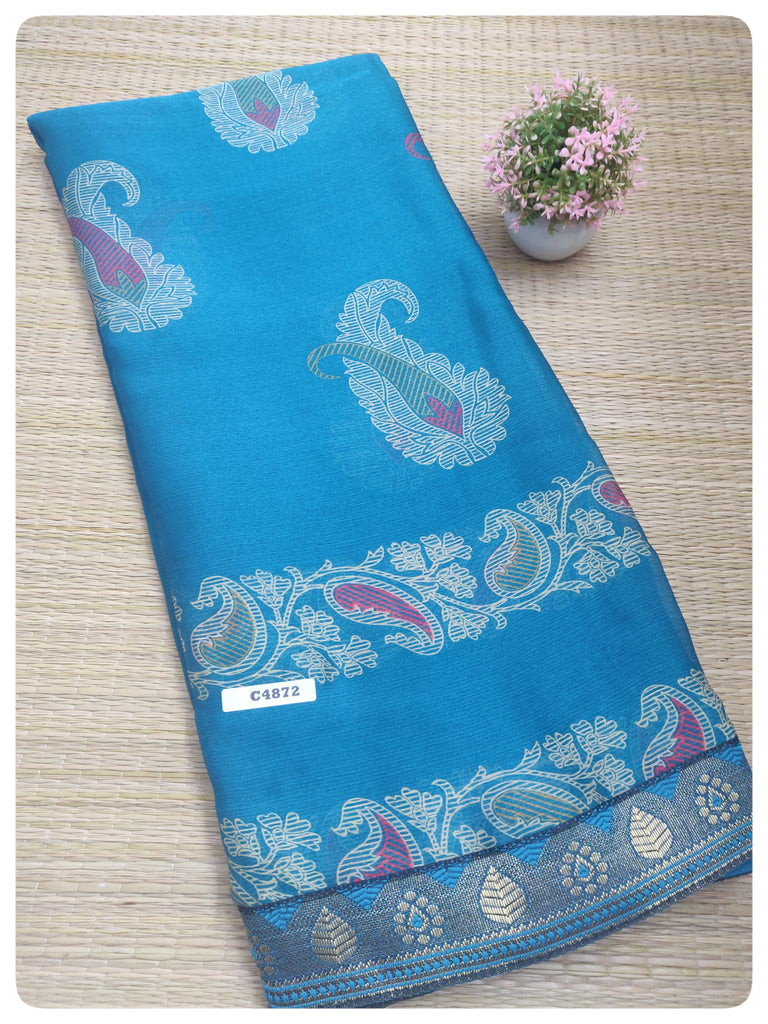 Mass Crepe Sarees #C4872